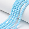 Opaque Solid Color Glass Beads Strands EGLA-A034-P1mm-D08-1