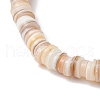 Natural Freshwater Shell with Synthetic Turquoise Beads Stretch Bracelets for Men Women BJEW-JB11744-01-4