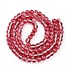 Baking Painted Transparent Glass Beads Strands DGLA-N011-8mm-06-2