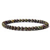 4mm Round Natural Dragon Blood Beads Bracelet for Men KG3069-27-1