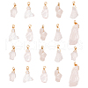 HOBBIESAY 20Pcs Raw Rough Natural Rose Quartz Pendants G-HY0001-39-1