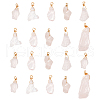 HOBBIESAY 20Pcs Raw Rough Natural Rose Quartz Pendants G-HY0001-39-1