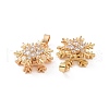 Brass Micro Pave Cubic Zirconia Pendants KK-E068-VC297-3