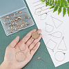Unicraftale 48Pcs 12 Styles 304 Stainless Steel Wire Pendants STAS-UN0023-06-2