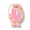Electroplate Number Theme Resin Beads RESI-Q015-01A-1