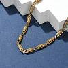 304 Stainless Steel Spiral Link Chain Necklaces NJEW-S442-10G-2