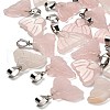 Natural Rose Quartz Pendants G-Z067-01P-07-1
