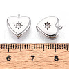 Brass Micro Pave Clear Cubic Zirconia Charms KK-N267-14P-3