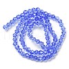 Transparent Electroplate Glass Beads Strands GLAA-F029-2mm-C07-2