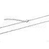 304 Stainless Steel Cable Chain Necklace STAS-T040-PJ204-40-2