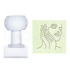 Clear Acrylic Soap Stamps DIY-WH0438-019-1