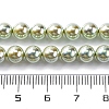 UV Plating Pearlized Glass Pearl Beads Strands GLAA-F128-01A-T14-2