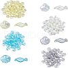 SUPERFINDINGS 200Pcs 4 Colors Transparent Acrylic Pendants MACR-FH0001-03-1