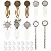  38pcs 14 Styles Alloy with  Iron Bookmark Cabochon Setting FIND-NB0005-25-1
