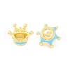 Eco-Friendly Brass Enamel Pendants KK-I698-26B-2
