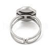 304 Stainless Steel Open Cuff Rings RJEW-K245-93P-3