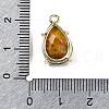 Natural Tiger Eye Faceted Pendants G-M431-16G-08-3