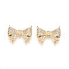 Brass Micro Pave Cubic Zirconia Pendants KK-N257-38G-1