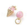 Rack Plating Brass Enamel Charms X-KK-G512-19C-G-2