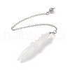 Natural Quartz Crystal Pointed Dowsing Pendulums AJEW-B020-06P-09-2
