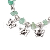 Natural Green Aventurine Chip Beaded Bracelets BJEW-JB11819-02-3