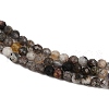 Natural Black Rutilated Quartz Beads Strands G-RM250104-C3-8