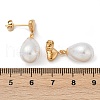 Heart with Teardrop 304 Stainless Steel Dangle Stud Earrings for Woman EJEW-F366-01G-03-3