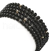 5Pcs 5 Style Synthetic Black Stone & Pearl & Shell Star Beaded Stretch Bracelets Set BJEW-JB09495-02-5