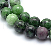 Natural Ruby in Zoisite Round Beads Strands X-G-P331-02-8mm-1