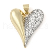 Brass Micro Pave Cubic Zirconia Pendants KK-Q821-02G-1
