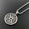 Vintage Stainless Steel Gym Barbell Pendant Necklaces for Men FT9457-4