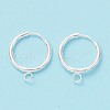 201 Stainless Steel Huggie Hoop Earring Findings STAS-P283-01S-S-1