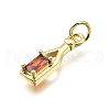 Brass Micro Pave Cubic Zirconia Pendants KK-Z100-21G-01-2