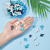 FIBLOOM 180Pcs 9 Styles Synthetic Turquoise Beads G-FI0001-22-3