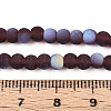 Frosted Transparent Glass Beads Strands GLAA-T032-T4mm-MBB19-4