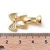 Rack Plating Brass Micro Pave Cubic Zirconia Ice Pick Pinch Bails ZIRC-P117-01A-G-3