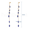 Natural Gemstone Dangle Stud Earring EJEW-JE04122-4