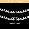 Globleland 1 Yard Brass Crystal Rhinestone Cup Chain with Imitation Pearl OCOR-GL0001-08A-2