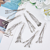 DICOSMETIC 12Pcs 6 Style Tibetan Style Alloy Curb Chain Tassel Big Pendants FIND-DC0003-18-4