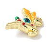 Christmas Deer with Money Bag Rack Plating Alloy Enamel Pendants FIND-I039-024A-G-2