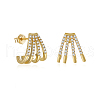 Elegant Claw S925 Sterling Silver Stud Earrings OZ6040-5