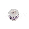Column Rack Plating Brass Cubic Zirconia European Beads KK-L236-09S-2
