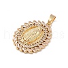 Brass Clear Cubic Zirconia Pendants KK-Z050-28G-01-2