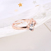 Rabbit Brass Micro Pave Clear Cubic Zirconia Finger Rings for Women FS-WG73E82-01-1