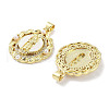 Brass Micro Pave Clear Cubic Zirconia Pendants KK-L213-004G-2