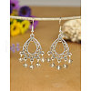 Tibetan Style Chandelier Earrings EJEW-JE00535-3