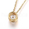 304 Stainless Steel Pendant Necklaces NJEW-O108-29G-2