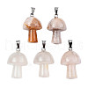 Natural Cherry Blossom Agate Pendants X-G-N0325-10H-1