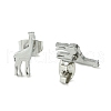 Cute Little Animal Theme 304 Stainless Steel Stud Earrings EJEW-B041-04H-P-2