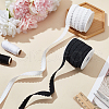 Fingerinspire 20 Yards 2 Colors Flat Polyester Elastic Cords with Wavy Edge OCOR-FG0002-39-5